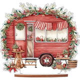 Sparkling Christmas Camper Tabletop Decoration