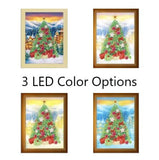 Festive Holiday Tree LED Shadow Box Frame-Special-DiamondArt.ca