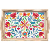 Folk Flowers Wooden Serving Tray-Special-DiamondArt.ca