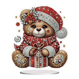 Crystal Holiday Bear Tabletop Decoration-Special-DiamondArt.ca