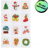 Holly Jolly Christmas Sparkle Minis 12 Canvas Kit