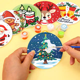 PAINT-BY-NUMBER Merry & Bright Coaster Set-35x65cm-DiamondArt.ca