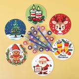 PAINT-BY-NUMBER Merry & Bright Coaster Set-35x65cm-DiamondArt.ca