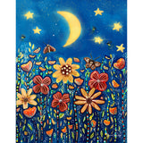 Nighttime Garden by Karrie Evenson-35x45cm-Round-DiamondArt.ca