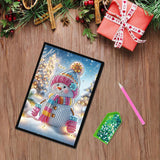 Pink Frosty Snowman Notebook-Special-DiamondArt.ca