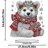 Arctic Sparkle Polar Bear Tabletop Decoration-Special-DiamondArt.ca