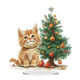 Purrfect Kitty Christmas Tree Tabletop Decoration