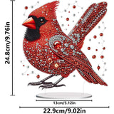 Red Sparkle Cardinal Tabletop Decoration-Special-DiamondArt.ca