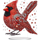 Red Sparkle Cardinal Tabletop Decoration-Special-DiamondArt.ca