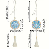 Shimmer Snowflakes Wooden Suncatcher Set (2 Pieces)-Special-DiamondArt.ca