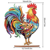 Sunrise Rooster Wooden Tabletop Decoration-Special-DiamondArt.ca