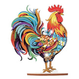 Sunrise Rooster Wooden Tabletop Decoration