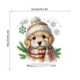 Holiday Puppy Tabletop Decoration-Special-DiamondArt.ca